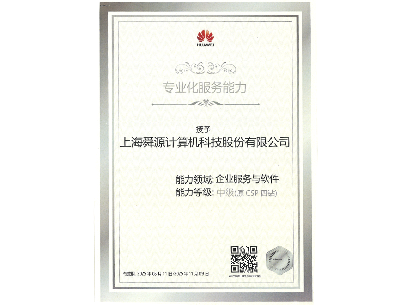 华为专业化服务能力中级